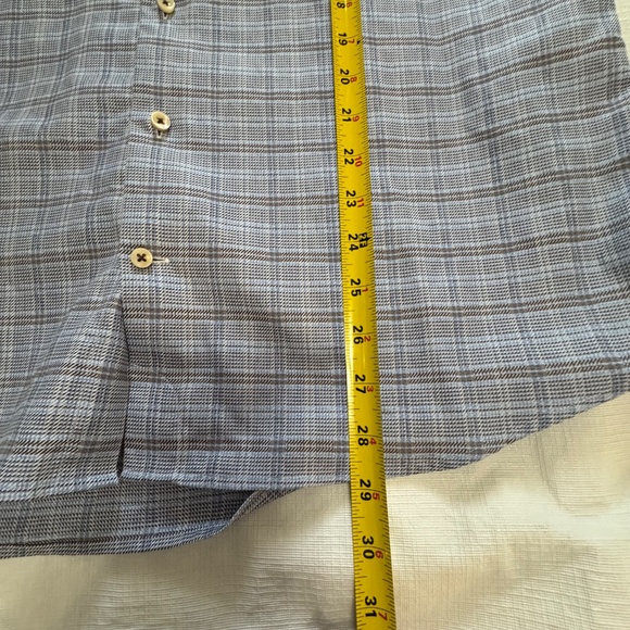 Stenstroms Sweden Stylish Blue Plaid Men's Button Down Shirt 15.5 Medium - Picture 5 of 11